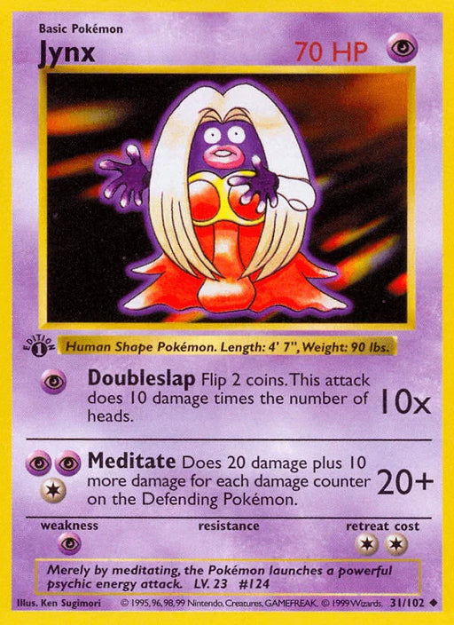 Jynx (31/102) (Shadowless) [Base Set 1st Edition] - for just $10.55! 