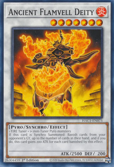 Ancient Flamvell Deity [HAC1-EN075] Parallel Rare - for just $0.10! 
