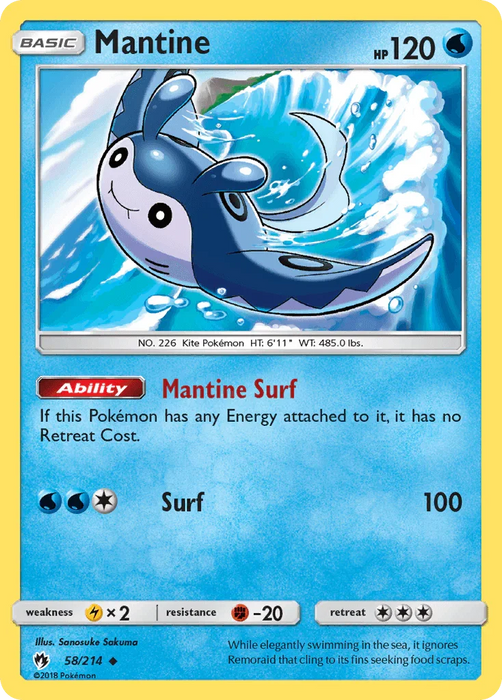 Mantine (58/214) [Sun & Moon: Lost Thunder] - for just $0.10! 