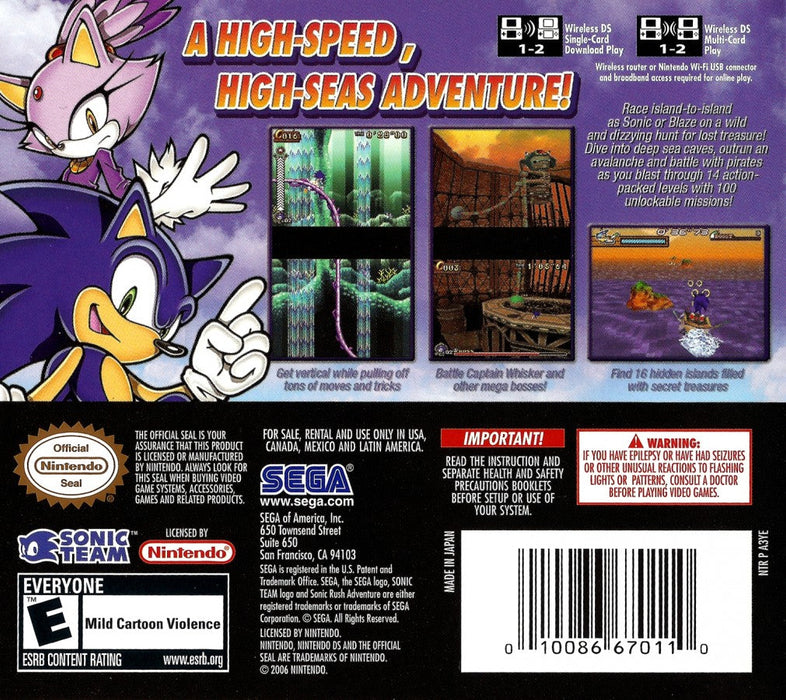 Sonic Rush: Adventure – Nintendo DS (DS) - for just $31.99! 
