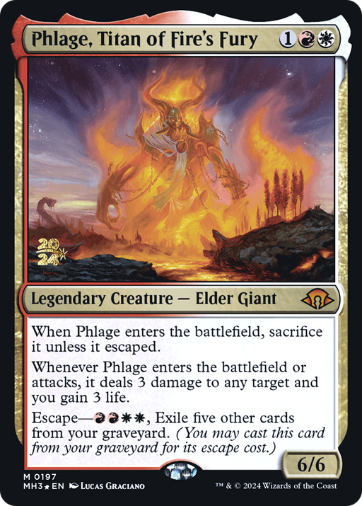 Phlage, Titan of Fire's Fury (PRE-197) - Modern Horizons 3 Promos Foil - for just $6.34! 