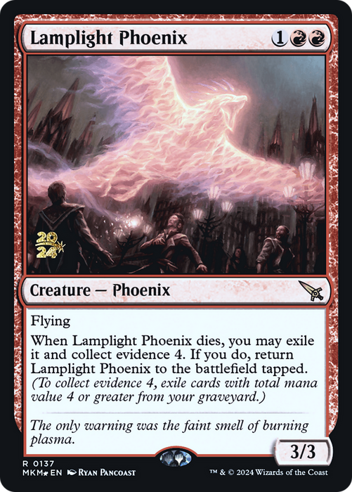 Lamplight Phoenix [Murders at Karlov Manor Prerelease Promos] - Just $0.50! Shop now at Retro Gaming of Denver