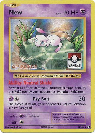 Mew (53/108) (League Promo 4th Place) [XY: Evolutions] - for just $15.45! 