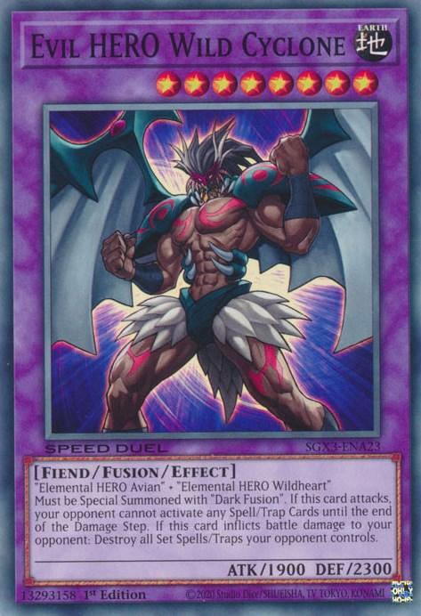 Evil HERO Wild Cyclone [SGX3-ENA23] Common - for just $0.10! 