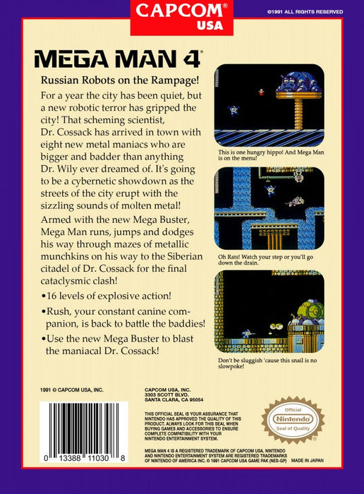 Mega Man 4 – Nintendo Entertainment System (NES) - for just $44.99! 