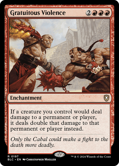 Gratuitous Violence (BLC-197) - Bloomburrow Commander - for just $0.17! 