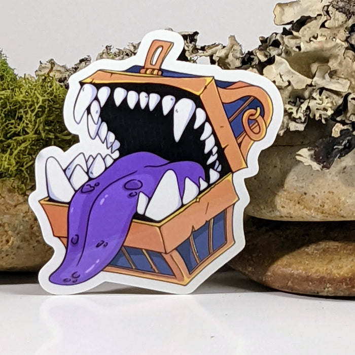 Mimic Treasure Chest Monster Sticker - 2.5" - for just $3.50! 