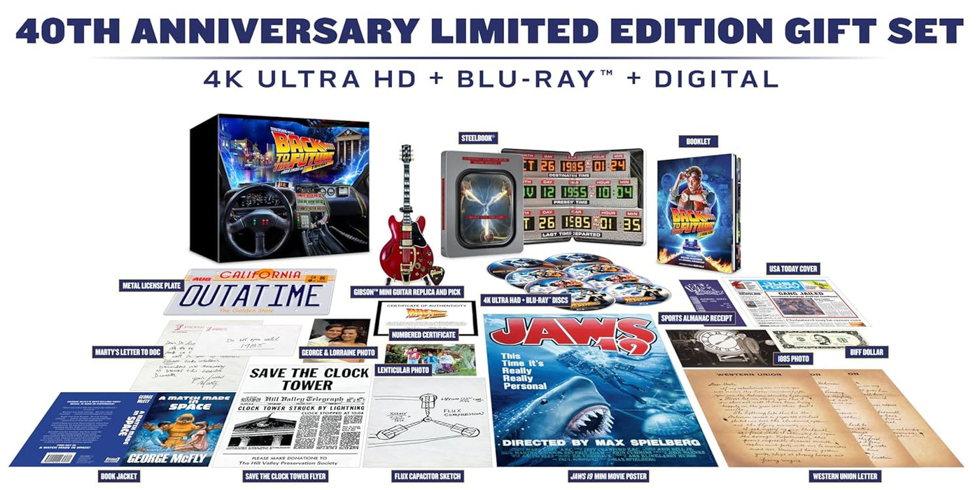 Back to the Future Trilogy: 40th Anniversary Limited Edition Steelbook Giftset (4K Ultra HD + Blu-ray + Digital) - for just $189.99! 