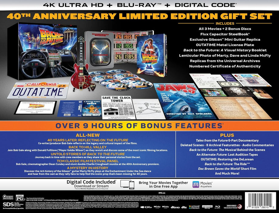 Back to the Future Trilogy: 40th Anniversary Limited Edition Steelbook Giftset (4K Ultra HD + Blu-ray + Digital) - for just $189.99! 