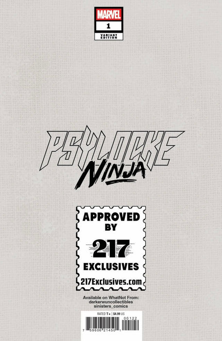 Psylocke: Ninja #1 Joseph Michael Lisner Exclusive Virgin Var (01/21/2026) - for just $30! 