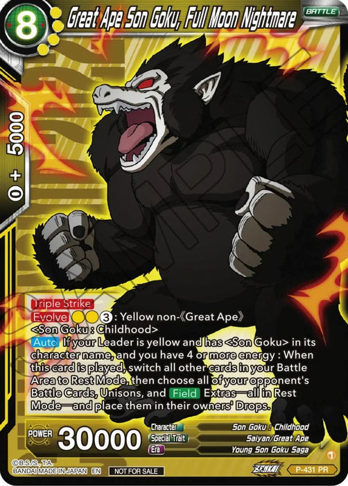Great Ape Son Goku, Full Moon Nightmare (P-431) [Promotion Cards] - for just $0.65! 
