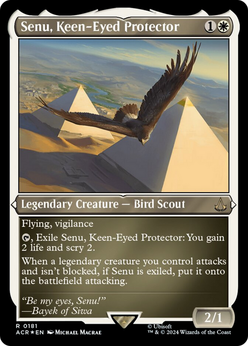 Senu, Keen-Eyed Protector (Foil Etched) [Assassin's Creed] - for just $1! 