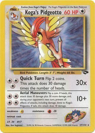 Koga's Pidgeotto (27/132) [Gym Challenge Unlimited] - for just $4.35! 