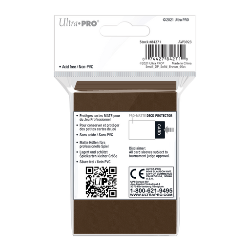 Ultra PRO: Small 60ct Sleeves - PRO-Matte (Brown) - Just $0! Shop now at Retro Gaming of Denver