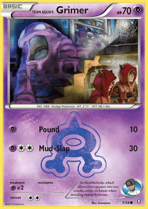 Team Aqua's Grimer (7/34) [XY: Double Crisis] - for just $0.80! 