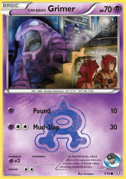Team Aqua's Grimer (7/34) [XY: Double Crisis] - for just $0.80! 