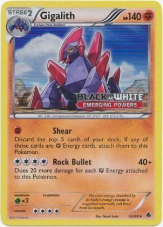 Gigalith (53/98) (Prerelease Promo) [Black & White: Black Star Promos] - for just $3.20! 