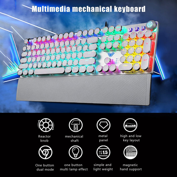 Punk Green Axis Notebook Computer Wired Gaming Keyboard - for just $168.62! 