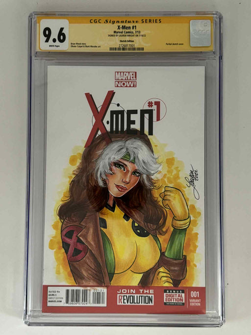 [Signed & Sketch by Lauren Wright] X-Men #1 CGC 9.6 Yellow Label Exclusive Sketch Var - for just $250! 