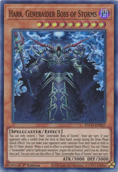 Harr, Generaider Boss of Storms [ETCO-EN027] Super Rare - for just $0.50! 