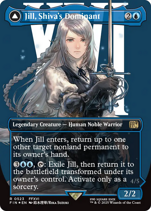 Jill, Shiva's Dominant // Shiva, Warden of Ice (FIN-523) - FINAL FANTASY: (enchantment) (Borderless) Foil - for just $7.22! 