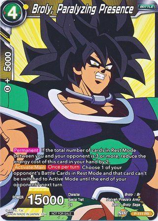 Broly, Paralyzing Presence (Broly Pack Vol. 3) (P-111) [Promotion Cards] - for just $0.15! 