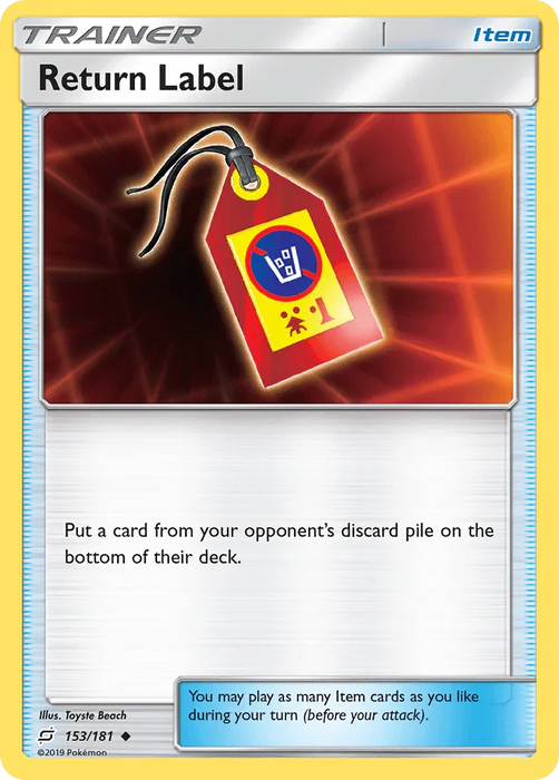 Return Label (153/181) [Sun & Moon: Team Up] - for just $0.10! 