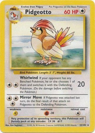 Pidgeotto (22/102) [Base Set Unlimited] - for just $4.50! 