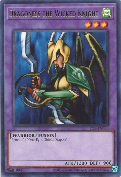 Dragoness the Wicked Knight (25th Anniversary) [LOB-EN086] Rare - for just $0.50! 