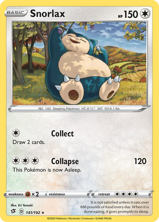 Snorlax (141/192) (Cosmos Holo) [Sword & Shield: Rebel Clash] - for just $1.85! 