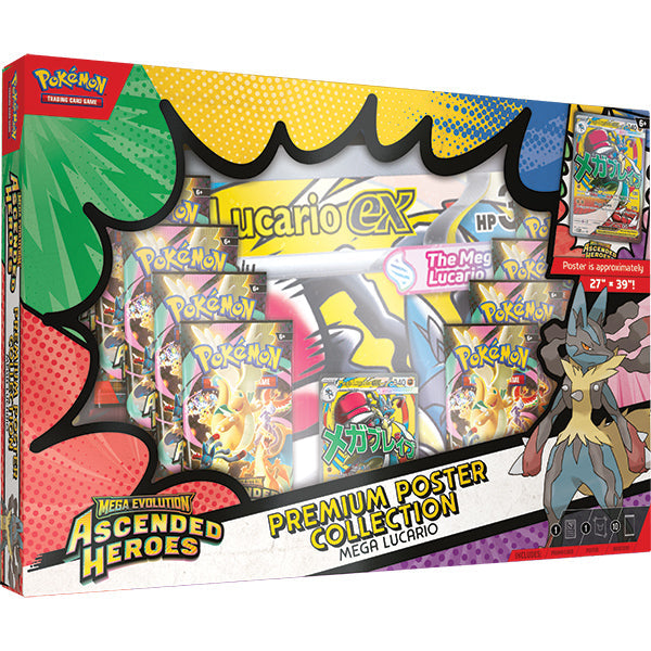 Pokemon: Mega Evolution - Ascended Heroes Premium Poster Set - Lucario - for just $120! 