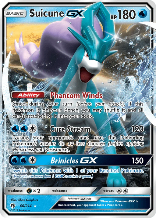 Suicune GX (60/214) [Sun & Moon: Lost Thunder] - for just $3.70! 