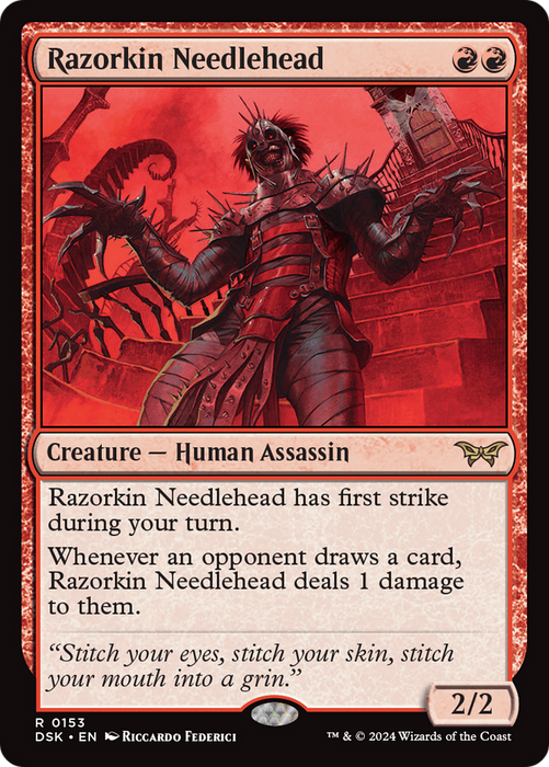 Razorkin Needlehead (DSK-153) - Duskmourn: House of Horror Foil - for just $2.05! 