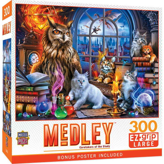 Medley - Caretakers of the Study 300 Piece EZ Grip Jigsaw Puzzle - for just $14.99! 