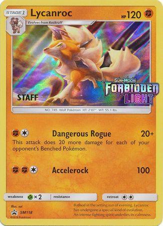 Lycanroc (SM118) (Staff Prerelease Promo) [Sun & Moon: Black Star Promos] - for just $39.30! 