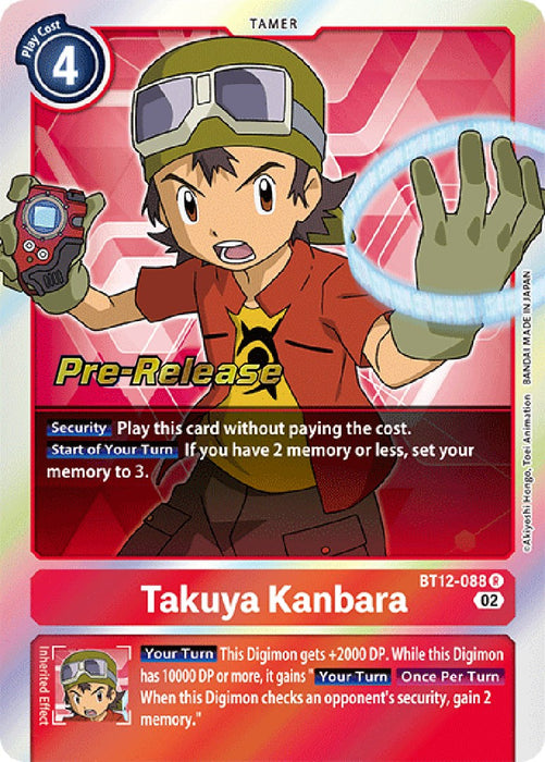 Takuya Kanbara [BT12-088] [Across Time Pre-Release Cards] - Just $0.60! Shop now at Retro Gaming of Denver