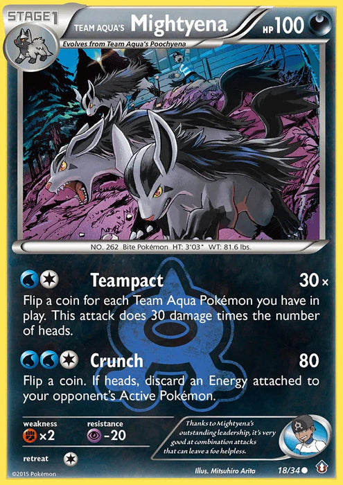 Team Aqua's Mightyena (18/34) [XY: Double Crisis] - for just $1.15! 