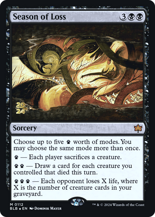 Season of Loss (PRE-112) - Bloomburrow Promos Foil - for just $0.68! 