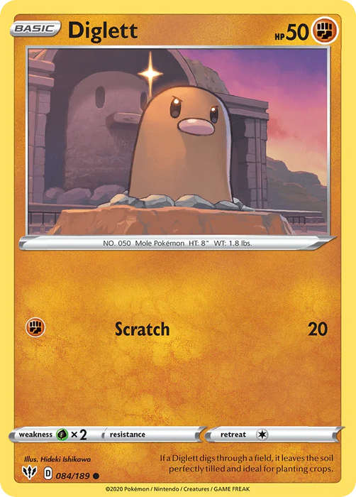 Diglett (084/189) [Sword & Shield: Darkness Ablaze] - for just $0.10! 