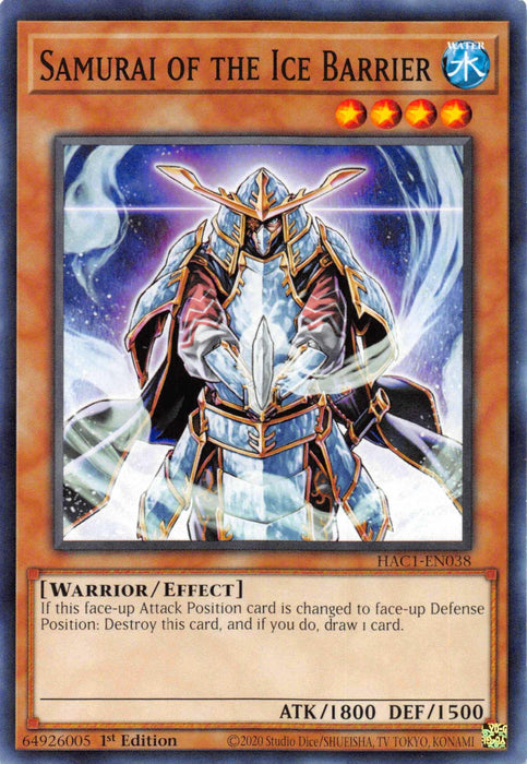 Samurai of the Ice Barrier [HAC1-EN038] Common - for just $0.10! 