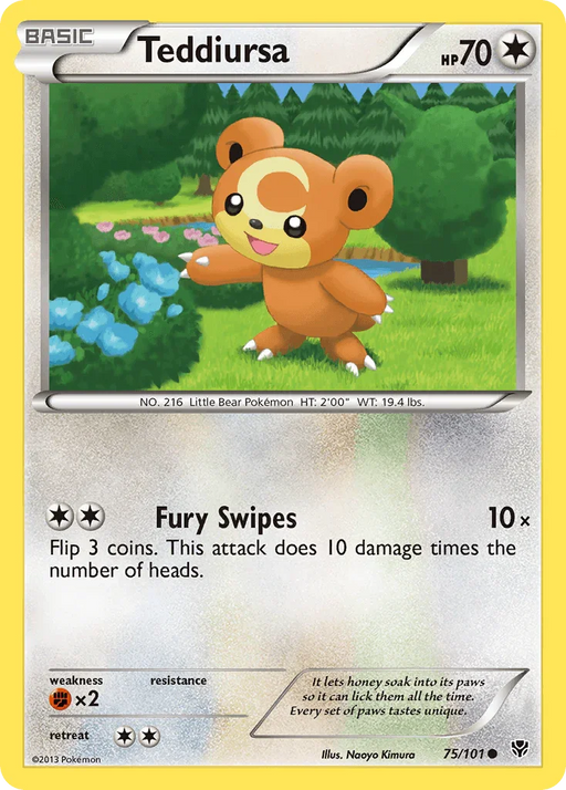Teddiursa (75/101) [Black & White: Plasma Blast] - for just $0.20! 