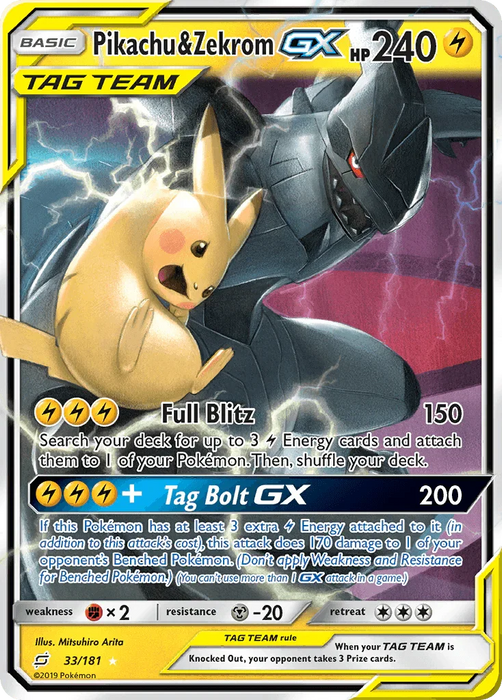Pikachu & Zekrom GX (33/181) [Sun & Moon: Team Up] - for just $50.50! 