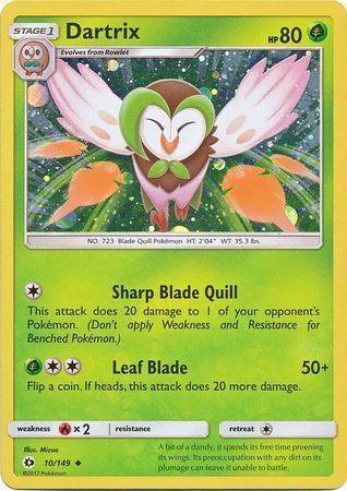 Dartrix (10/149) (Cosmos Holo) [Sun & Moon: Base Set] - for just $0.70! 