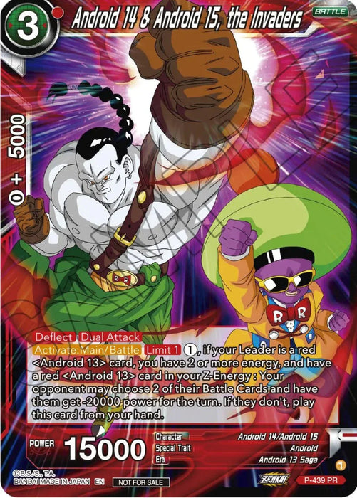 Android 14 & Android 15, the Invaders (Zenkai Series Tournament Pack Vol.2) (P-439) [Tournament Promotion Cards] - for just $0.20! 