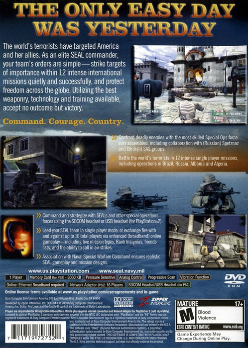 SOCOM II: U.S. Navy Seals [Greatest Hits] – PlayStation 2 (PS2) - for just $5.99! 