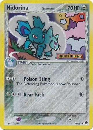 Nidorina (34/101) (Delta Species) (Stamped) [EX: Dragon Frontiers] - for just $18.30! 