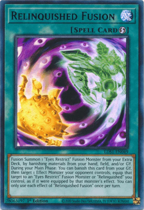 Relinquished Fusion (Blue) [LDS1-EN049] Ultra Rare - for just $0.70! 