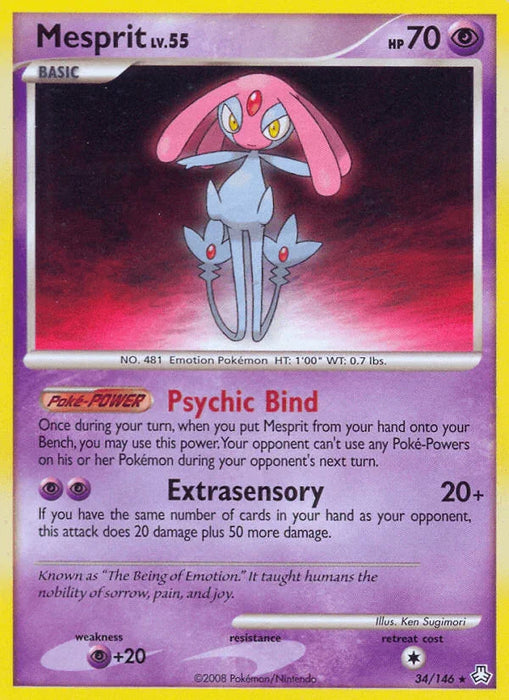 Mesprit (34/146) [Diamond & Pearl: Legends Awakened] - for just $4.05! 