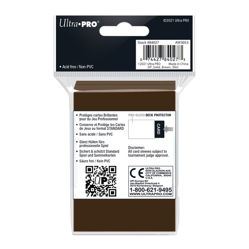 Ultra PRO: Standard 50ct Sleeves - PRO-Gloss (Brown) - Just $0! Shop now at Retro Gaming of Denver