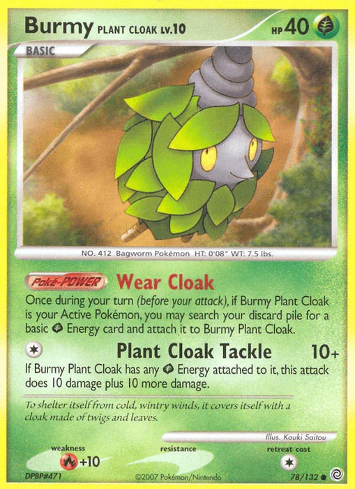 Burmy Plant Cloak (78/132) [Diamond & Pearl: Secret Wonders] - for just $0.25! 